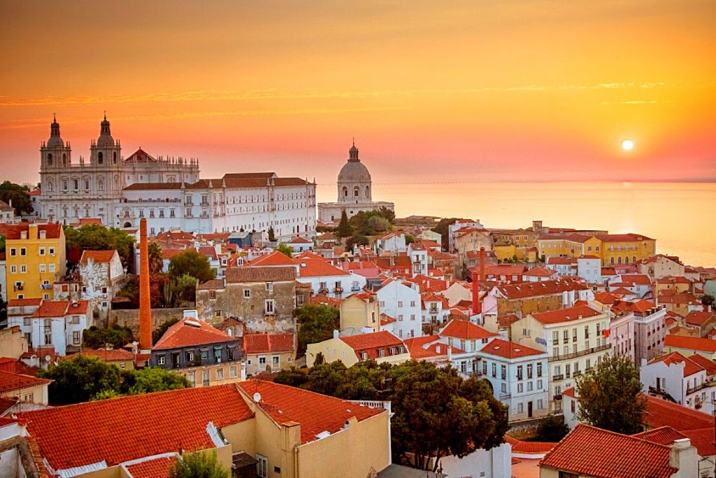 zachód słońca Lizbona